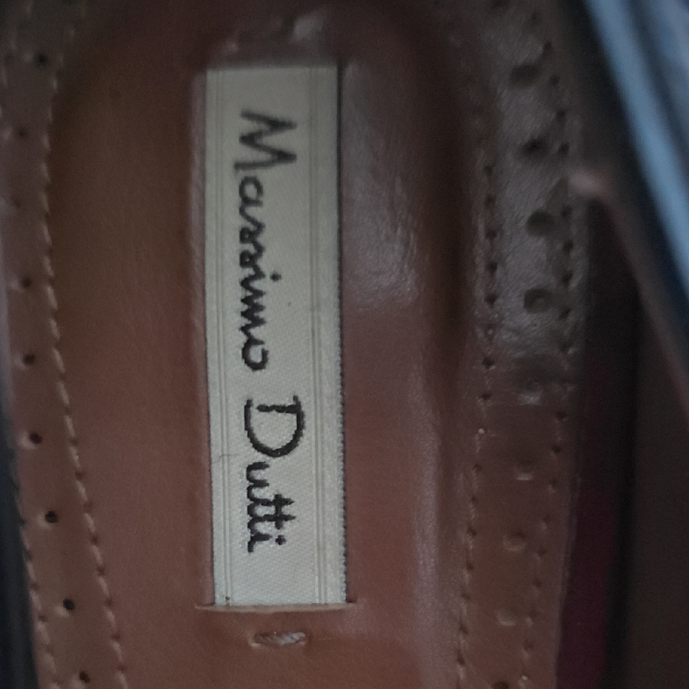 Massimo Dutti - Black Leather Heeled Loafers - Size 39 - Picture 6 of 10
